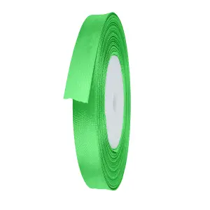 6mm Classic Green Double Sided Satin Polyester Ribbon Roll, 25 metres