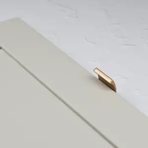 40mm Brushed Brass Profile Edge Cabinet Pull Cupboard Door Drawer Wardrobe Furniture