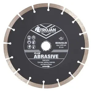 Trojan Plus Abrasive Diamond Blade 230mm/9" x 22.23