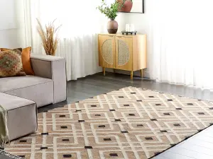 Jute Area Rug 200 x 300 cm Beige ESENCIK