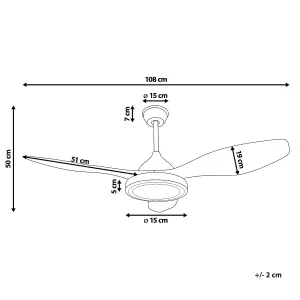 Ceiling Fan with Light Brown MUDDY