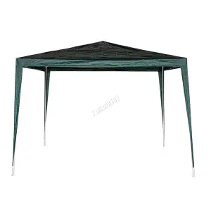 BIRCHTREE 3X3M Outdoor PE Gazebo Patio Shade Canopy Waterproof 4 Pieces Sidewalls Green