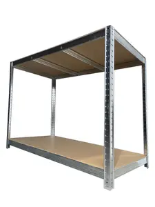 Galvanised Garage Starter Kit 2 x Shelving Bays 1800h x 900w x 400mm 1 x Workbench 900h x 1200w x 600d mm 175kg per Shelf