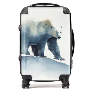 Polar Bear Watercolour Suitcase - Cabin