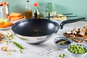 Tefal E3091904 Primary Induction Stainless Steel Wok 28cm