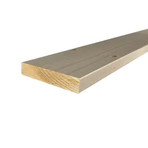 Eased Edge C16 Grade Timber Joists Kiln Dried 44x220mm Untreated Length of 100cm