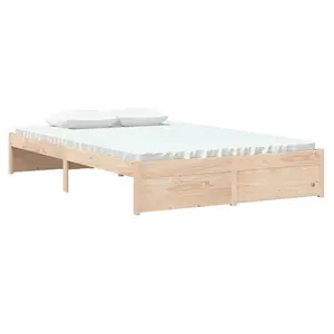 Berkfield Bed Frame Solid Wood 120x190 cm Small Double