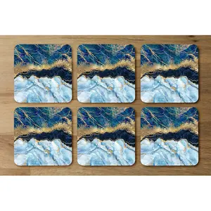 Square 6 Piece Coaster Set (Set of 6)