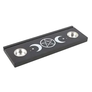 Something Different Triple Moon Tarot Cards Tealight Holder Black/White (One Size)