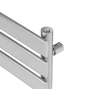 Rinse Flat Panel Chrome Towel Radiator Bathroom Heated Towel Rail 650x400mm