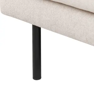 Right-Hand Corner Sofa BREDA Light Beige Fabric 2 Seater Right Hand