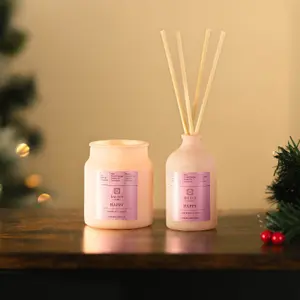 Scented Candle and Diffuser Set - Grapefruit and Rose