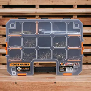 TOUGH MASTER 17in Organizer Light Stackable - Small Parts Carry Case