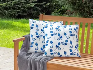 Set of 2 Outdoor Cushions TORBORA White