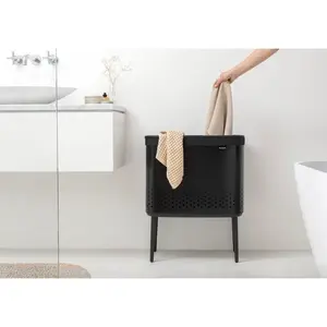 Brabantia Bo 60 Litre Laundry Bin Matt Black