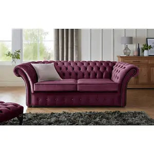 Chesterfield Beaumont 3 Seater Sofa Malta Boysenberry Purple 01