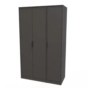 Fuji 3 Door Wardrobe in Graphite (Ready Assembled)