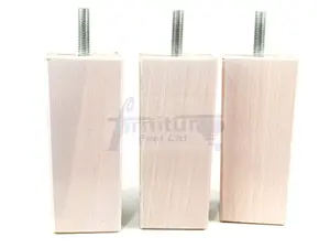 4x REPLACEMENT FURNITURE LEGS SOLID WOOD 110mm HIGH SOFAS CHAIRS SETTEE CABINETS LEGS M8 TSP2055