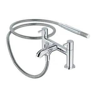 Ideal Standard Ceraline Chrome effect Surface-mounted 2 Tap Hole Shower mixer Tap