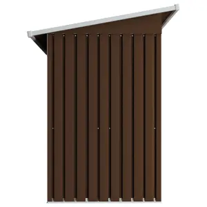 Berkfield Garden Storage Shed Brown 194x121x181 cm Steel