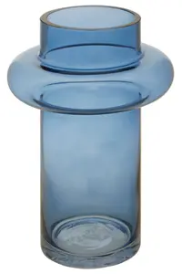 Interiors by Premier Cabrina Small Blue Glass Vase