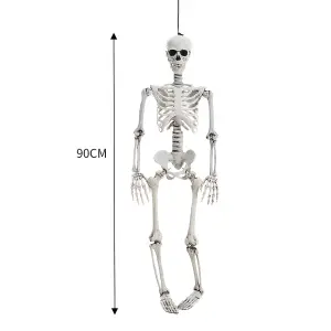 Halloween Realistic Full Body Skeleton Prop Decoration Posable Joints 90cm