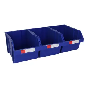 12 Plastic Storage Bins Stacking Boxes Parts Storage Set