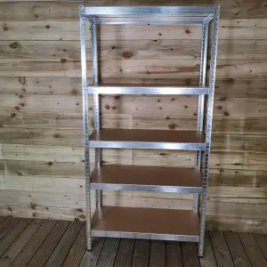 Set of 2 Garage Shelving 90cm Wide & 180cm High Heavy Duty 5 Tier Multipurpose Metal Racking Unit  or Warehouse Shelving Storage