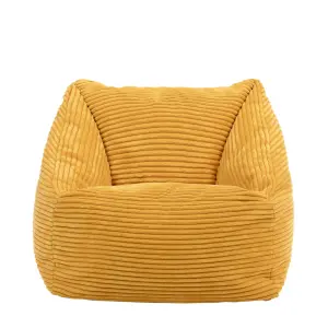 icon Kids Morgan Corduroy Armchair Bean Bag Ochre Yellow Childrens Bean Bags