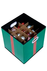 Multi-purpose Decorations Storage Ottoman Box - With Partitions