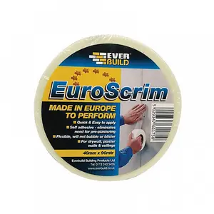 EVERBUILD SELF ADHESIVE EURO SCRIM / MESH PLASTERBOARD TAPE 48mm X 90 metre (PREMIUM QUALITY), 24