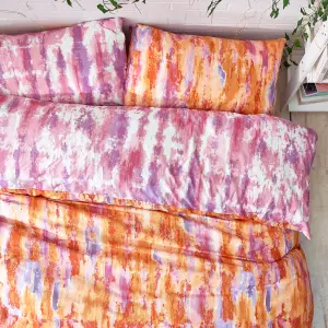 Style Lab Tie Dye Abstract Reversible Duvet Cover Set