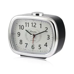 Analogue Quartz Movement / Crystal Alarm Tabletop Clock Black