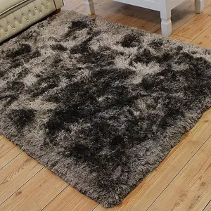 Grey Handmade , Luxurious , Modern , Plain , Shaggy , Sparkle Easy to Clean Rug for Living Room, Bedroom - 160cm X 230cm