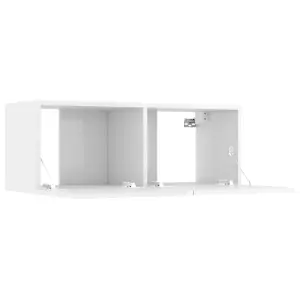 Berkfield TV Cabinets 2 pcs High Gloss White 80x30x30 cm Engineered Wood