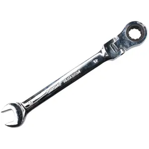 12mm Metric Flexible Flexi Head Ratchet Combination Spanner Wrench 72 Teeth