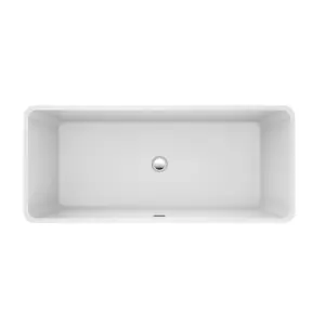 Bergen White Acrylic Rectangular Freestanding Bath (L)1500mm (W)700mm