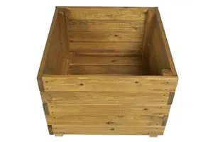 Large Square Wooden Garden Planter Plant Flower Trough Timber Box Pot Heavy Duty