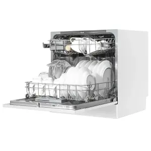 Baridi Compact Tabletop Dishwasher 8 Place Settings, 6 Programmes - White