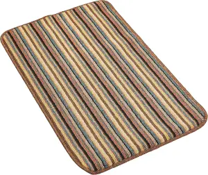 Dandy by William Armes, Ios Stripe Indoor Washable Rug, Brown, 80 x 50