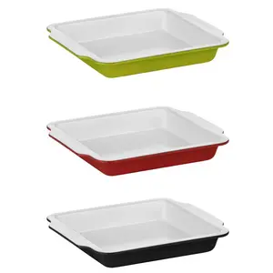 Rectangular Non-Stick Baking Dish Black/White