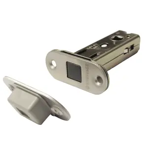 Magnetic Tubular Mortice Latch 57mm Backset Eurospec Round Satin Stainless Steel 3" for Doors