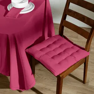 Homescapes Plum Cotton Round Tablecloth 178 cm