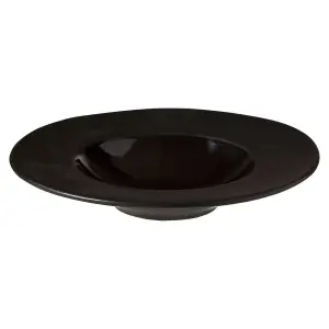 Interiors By Premier Unique Black Pasta Bowl, Durable Marble Pasta Bowl For Kitchen, Elegant Pasta Bowl For Outdoor Parties