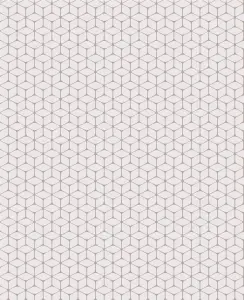 Superfresco Easy Nelio Grey Geometric Rose gold effect Embossed Wallpaper