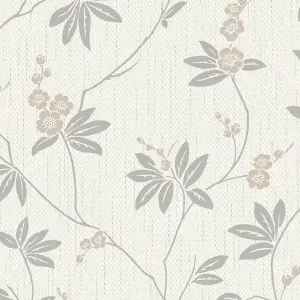 Belgravia Décor Amelie Blossom White/Beige Wallpaper