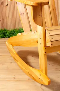 Interiors by Premier Natural Finish Rocking Chair, Water-Resistance Rocking Outdoor Chair, Eco-friendly Garden Rocking Chair