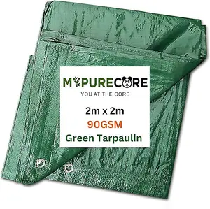 Green Tarpaulin - Heavy Duty Waterproof Cover Plastic Sheet Tarp - Durable Sheet - UV, Dust, Rain, Ground Sheets 3m x 4m