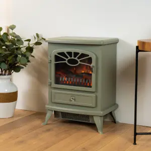 Focal Point ES 2000 1.8kW Matt Grey Electric Stove (H)540mm (W)430mm