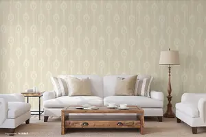 SK Filson Beige Stripe Wallpaper